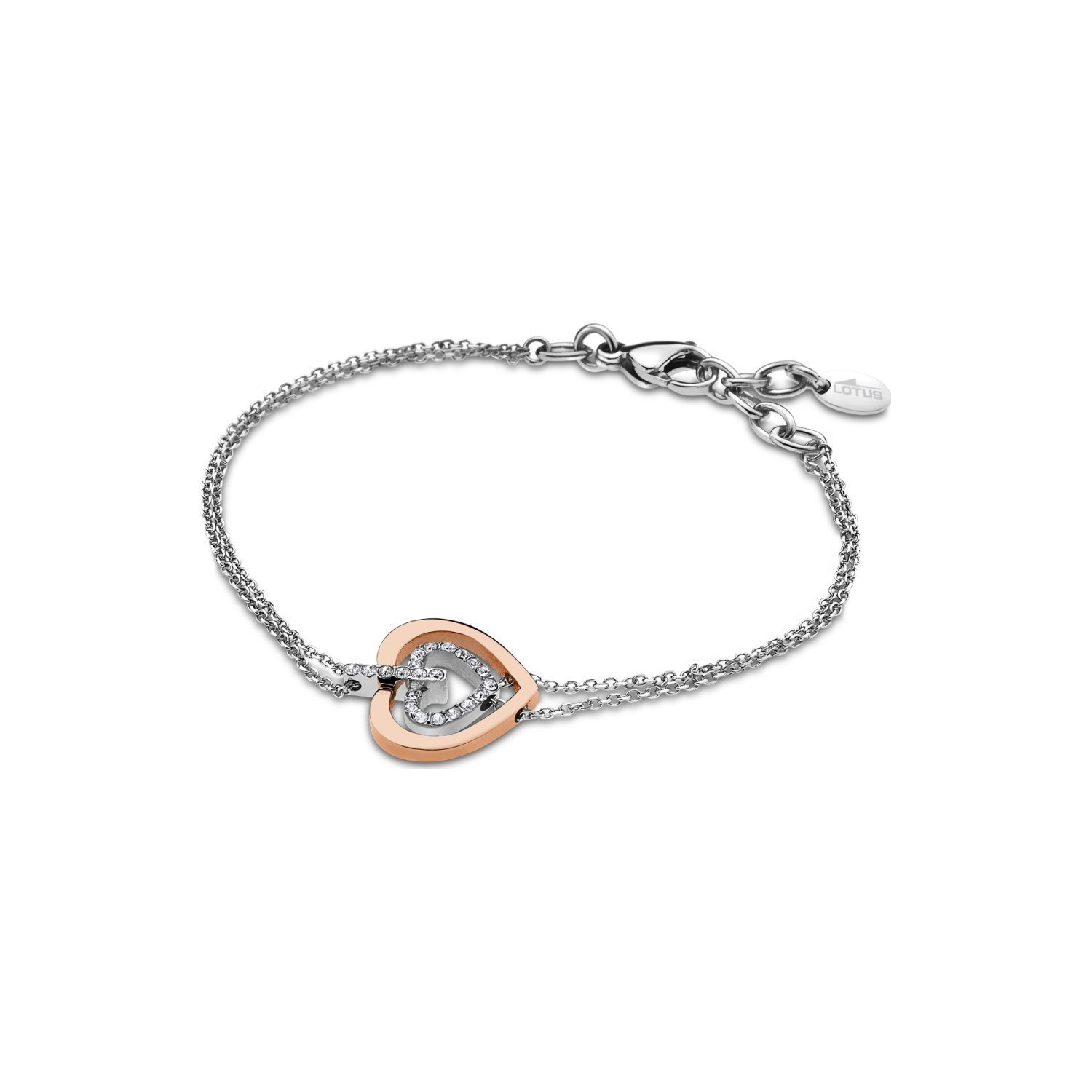 Achat Bracelet Lotus Style En Acier M Tal Dor Rose Et Oxydes De Zirconium