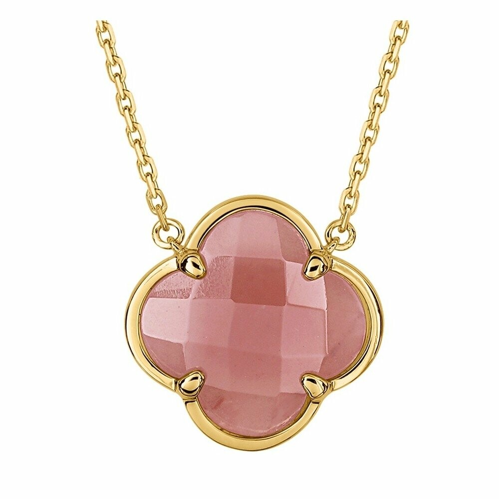 Achat Collier Morganne Bello Victoria En Or Jaune Et Quartz Rose