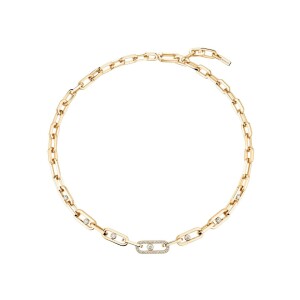 Collier Messika Move Link en or jaune et diamants