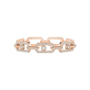 Bracelet Messika So Move XL pavé en or rose et diamants