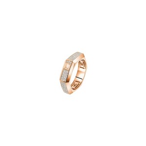 Bague Messika Moderniste MM pavé en or rose et diamants
