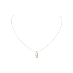Collier cordon Messika Care(s) crème pavé en or rose et diamants