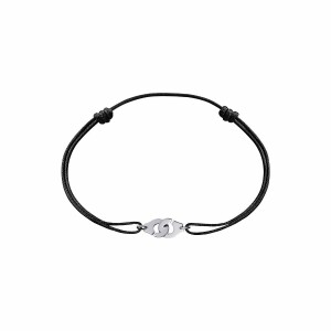 Bracelet sur cordon Menottes dinh van R8 en or blanc