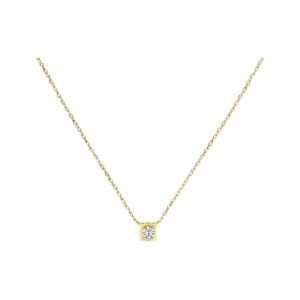 Collier dinh van Le Cube Diamant moyen modèle en or jaune et diamant