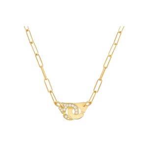 Collier Menottes dinh van R10 en or jaune et diamants