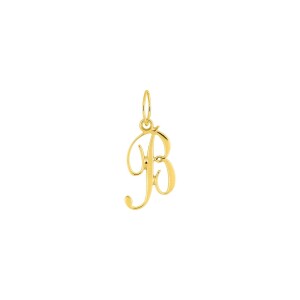 Pendentif lettre B en or jaune