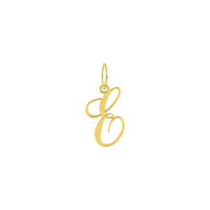 Pendentif lettre E en or jaune