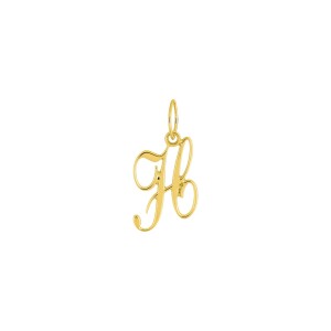 Pendentif lettre H en or jaune