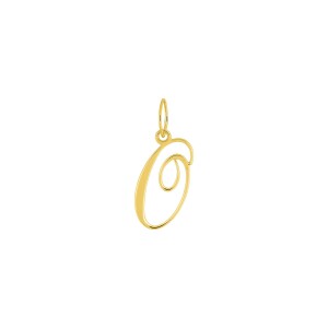 Pendentif lettre O en or jaune