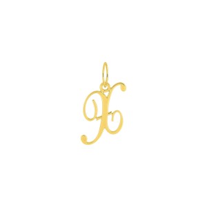 Pendentif lettre X en or jaune