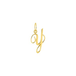 Pendentif lettre Y en or jaune
