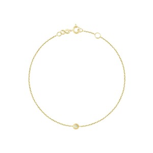 Bracelet Gigi Clozeau Dot en or jaune et diamant, taille 17cm