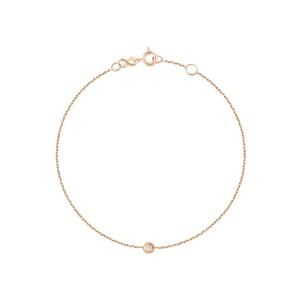 Bracelet Gigi Clozeau Dot en or rose et diamant, taille 17cm