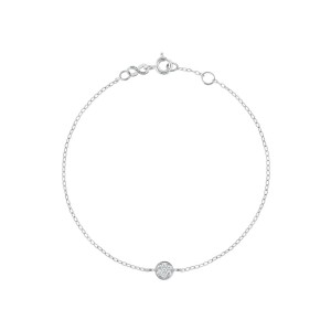 Bracelet Gigi Clozeau Puce en or blanc et diamants, taille 17cm