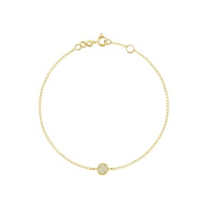 Bracelet Gigi Clozeau Puce en or jaune et diamants, taille 17cm