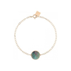Bracelet Ginette NY EVER DISC en or rose et nacre