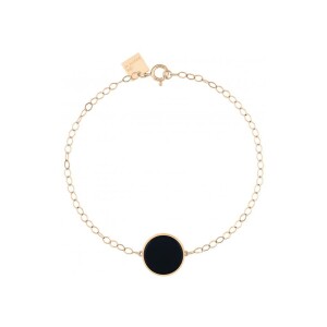 Bracelet Ginette NY EVER DISC en or rose et onyx