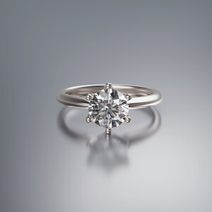 Platinum 6-Claw Solitaire Diamond Ring