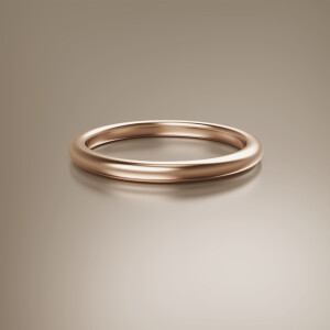 Rose Gold Half-Round 2mm Wedding Band
