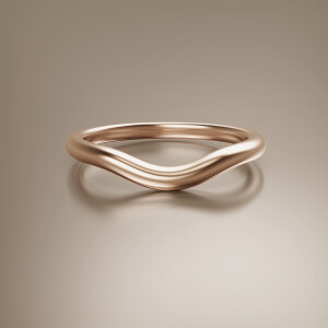 Rose Gold Curved Wedding Band