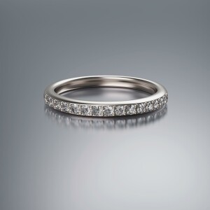White Gold Claw Eternity Diamond Ring