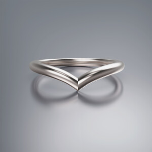 White Gold Wishbone Wedding Band