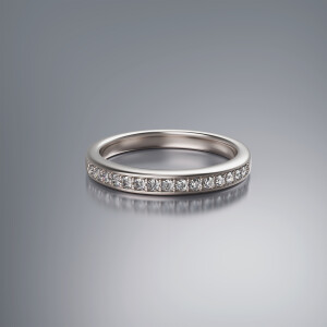 White Gold Pavé Eternity Diamond Ring