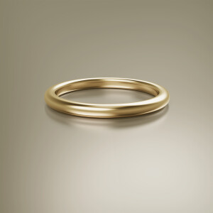 Yellow Gold Half-Round 2mm Wedding Band