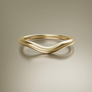 Yellow Gold Curved Wedding Band