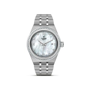 Montre TUDOR Royal boîtier en acier 28 mm, cadran serti de diamants