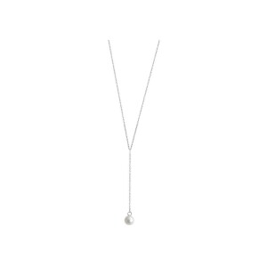 Collier Claverin Pure Lasso en or blanc et perle blanche
