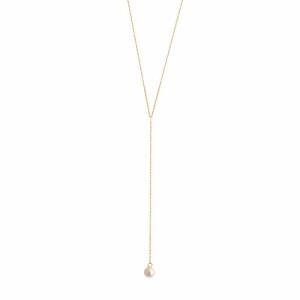 Collier Claverin Simply Mini Lasso en or jaune et perle blanche