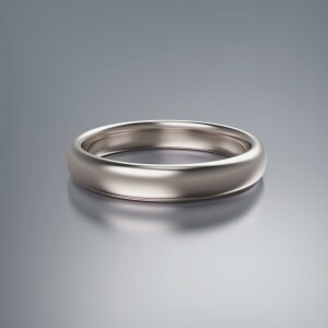 Platinum 4mm Halfround Ring