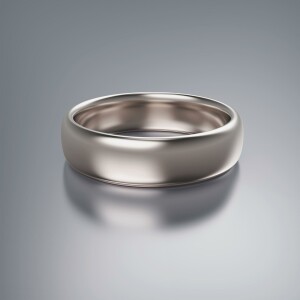 Platinum 6mm Halfround Ring