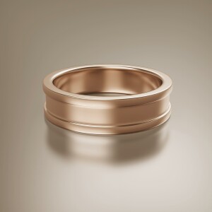 Rose Gold 6mm Flat Inner Stepped Ring