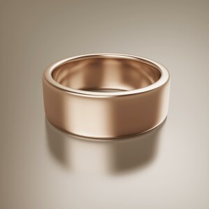 Rose Gold 8mm Flat Plain Ring