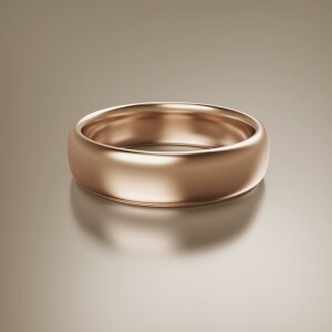 Rose Gold 6mm Halfround Ring