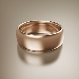 Rose Gold 8mm Halfround Ring