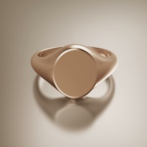 Rose Gold Signet Oval Ring
