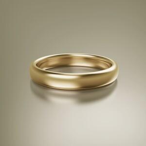 Yellow Gold 4mm Halfround Ring
