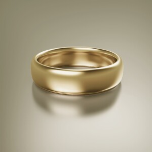 Yellow Gold 6mm Halfround Ring