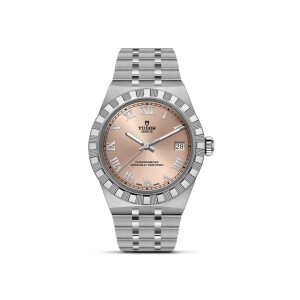 Montre TUDOR  Royal boîtier en acier, 36 mm, cadran saumon