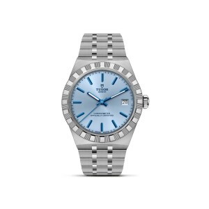 Montre TUDOR  Royal boîtier en acier, 36 mm, cadran bleu clair