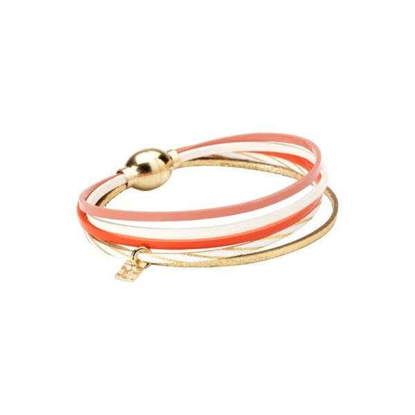 Achat Bracelet Flowers For Zoé Nolah Argent sparkling en cuir et métal