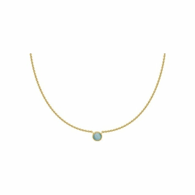 Collier Agatha Aloha en laiton et onyx