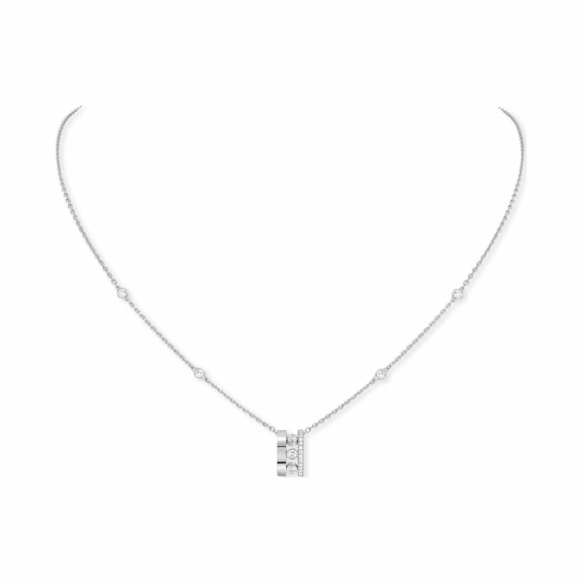 Pendentif sur Chaîne Messika Move Romane en or blanc et diamants