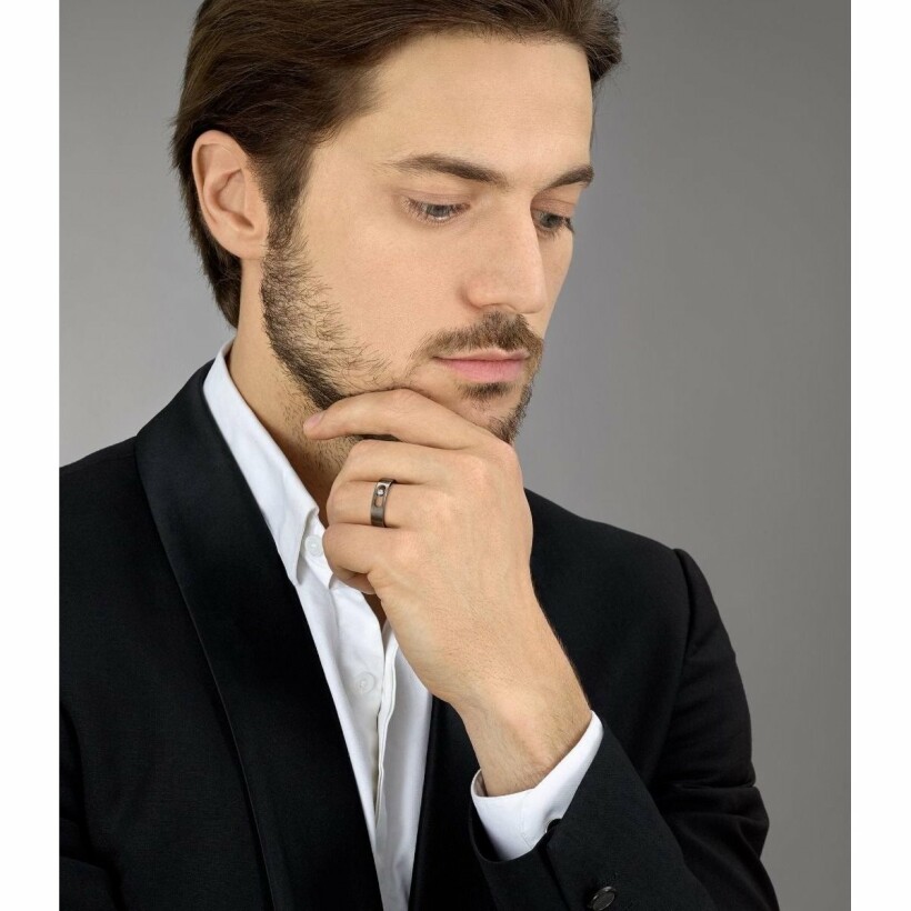 Bague Messika Move Titanium en titane et diamant