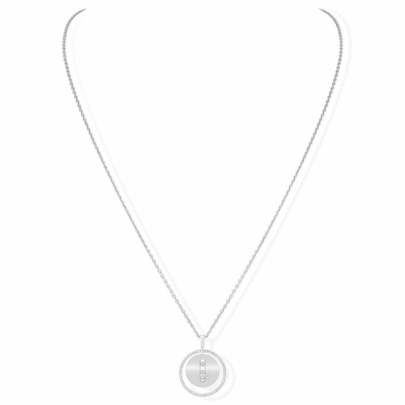 Collier Messika Lucky Move MM en or blanc et diamants