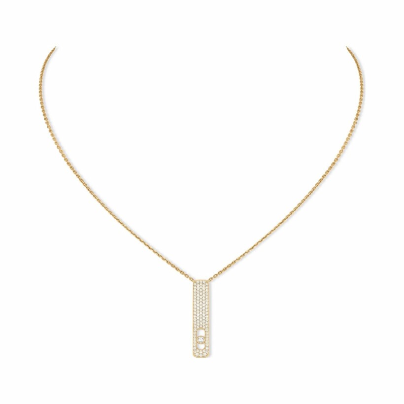 Collier Messika  My First Diamond en or jaune et pavé de diamants