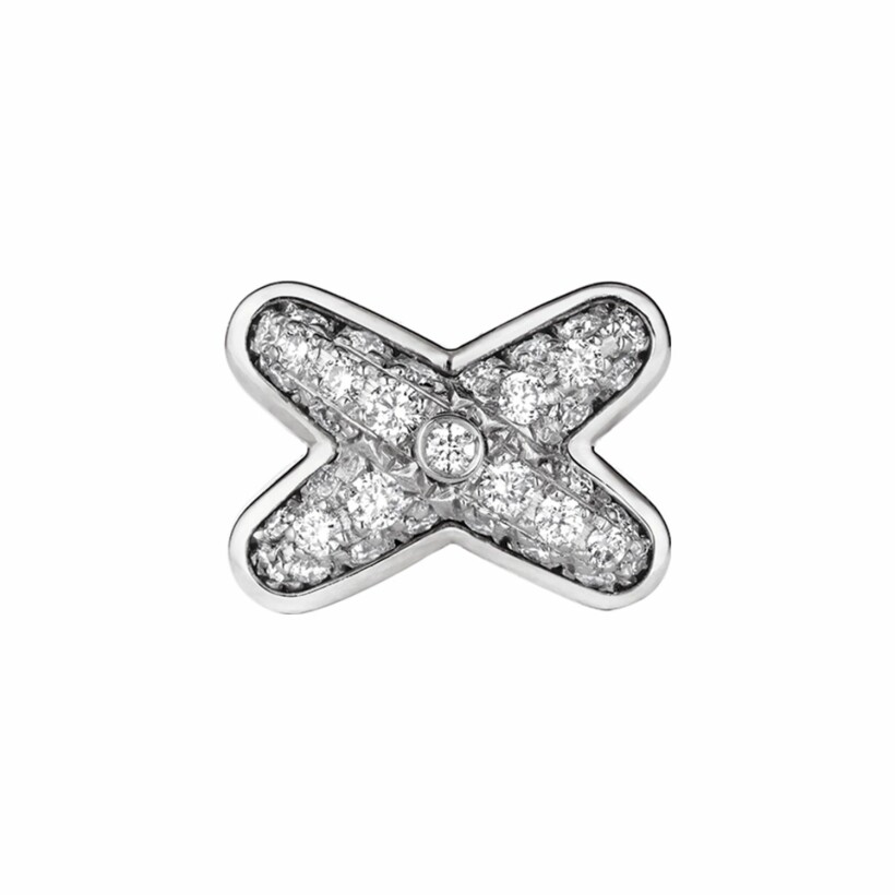 Mono boucle d'oreille Chaumet Liens Jeux de Liens en or blanc et diamant